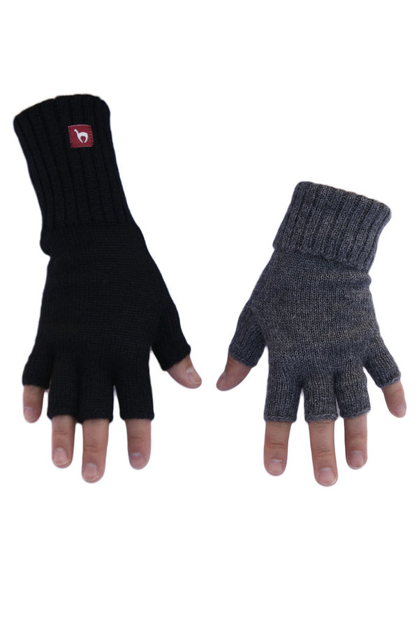 Fingerlose Handschuhe aus Alpaka