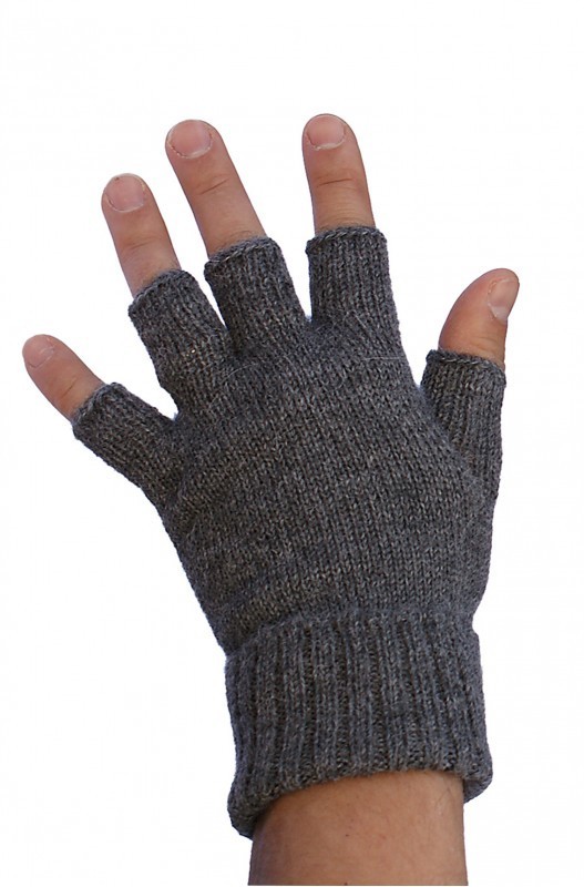 Fingerlose Handschuhe aus Alpaka