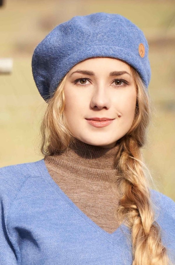 Alpaka Mütze Beret - French Style verschiedene Farben